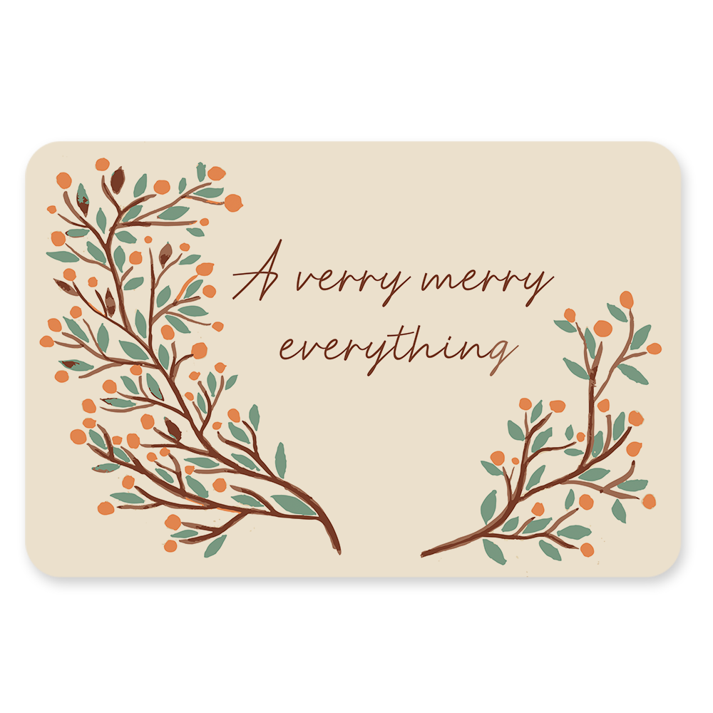 Kerstkaart - Verry merry