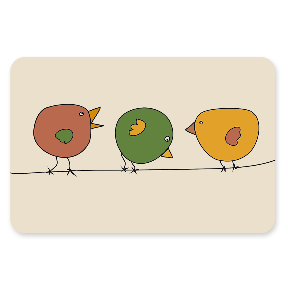 Postkaart - Vogeltjes