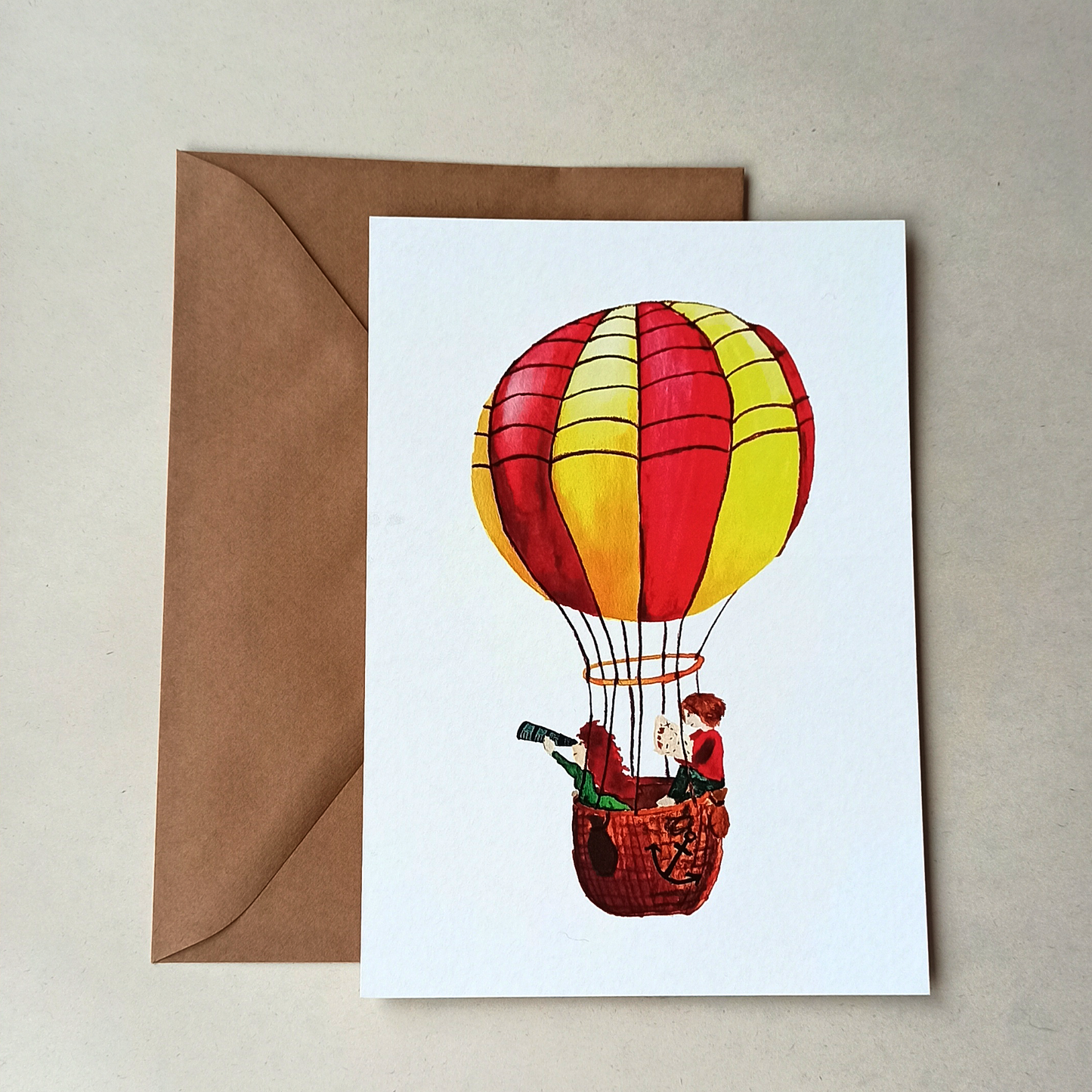 Art print A5 - in de lucht