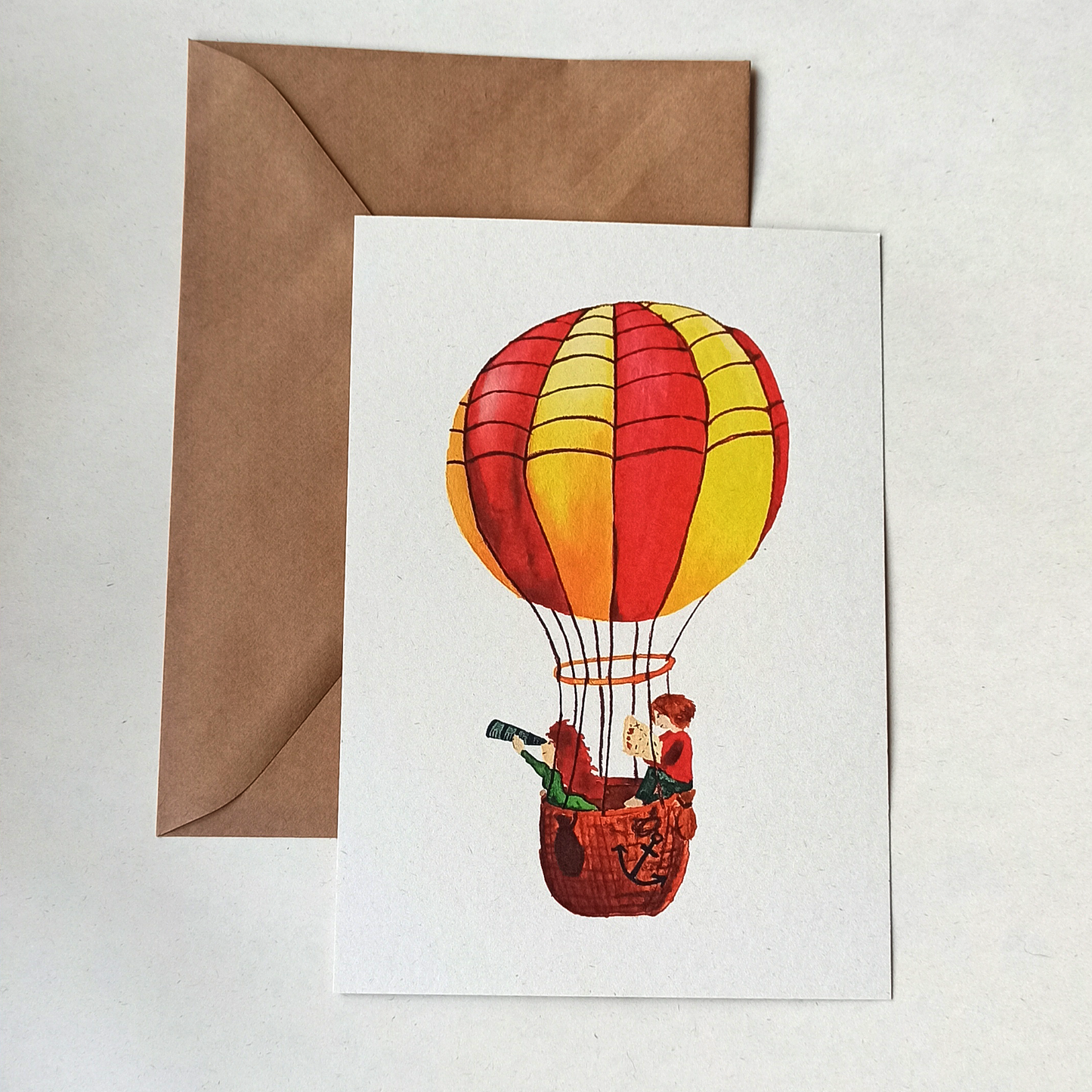 Art print A5 - in de lucht