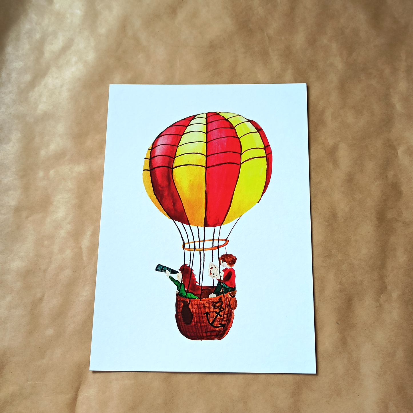Art print A5 - in de lucht