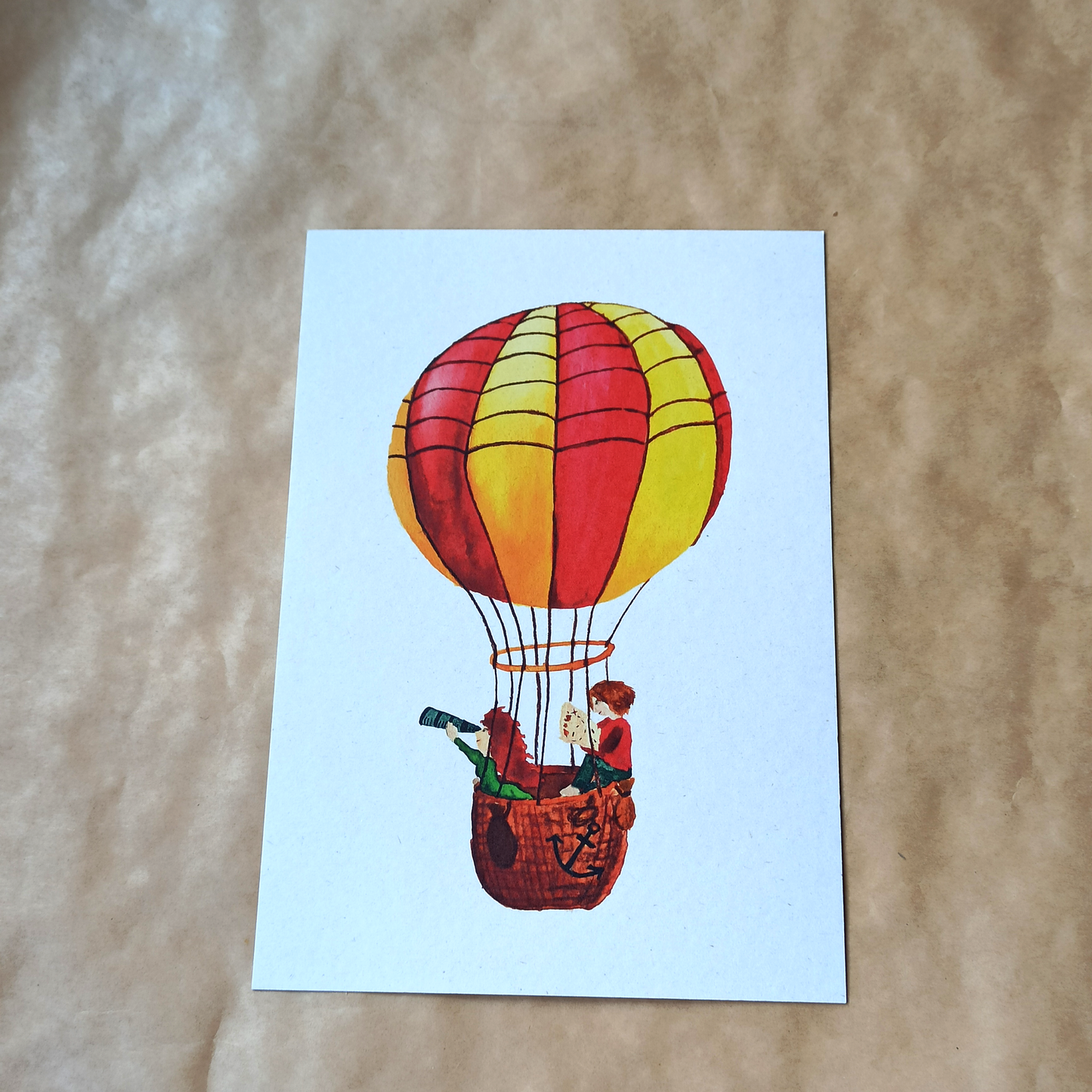 Art print A5 - in de lucht