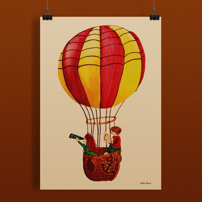 Art print A3 - In de lucht