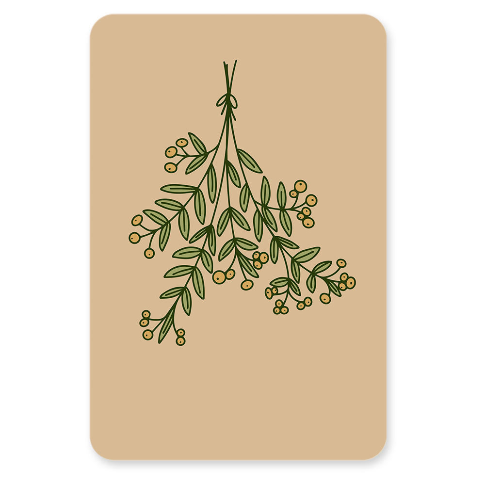 Kerstkaart - Mistletoe