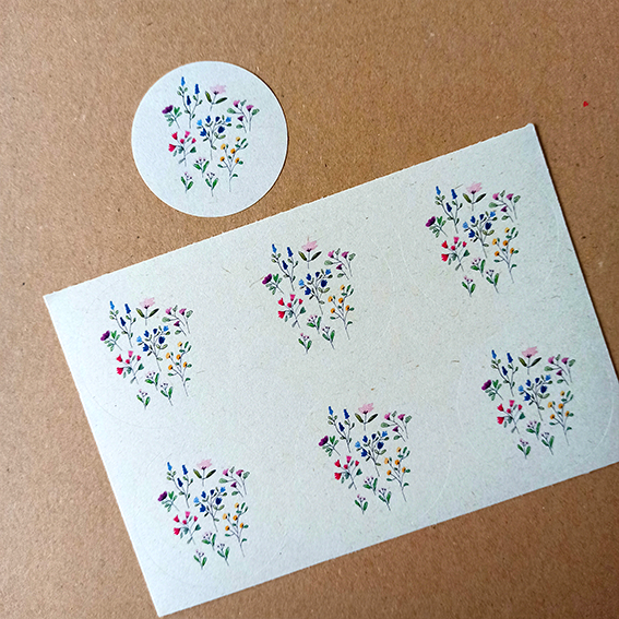 Stickervel - Bloemenveld