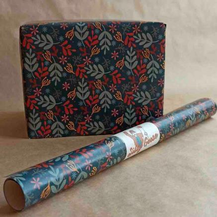Pakpapier - Takjes petrol