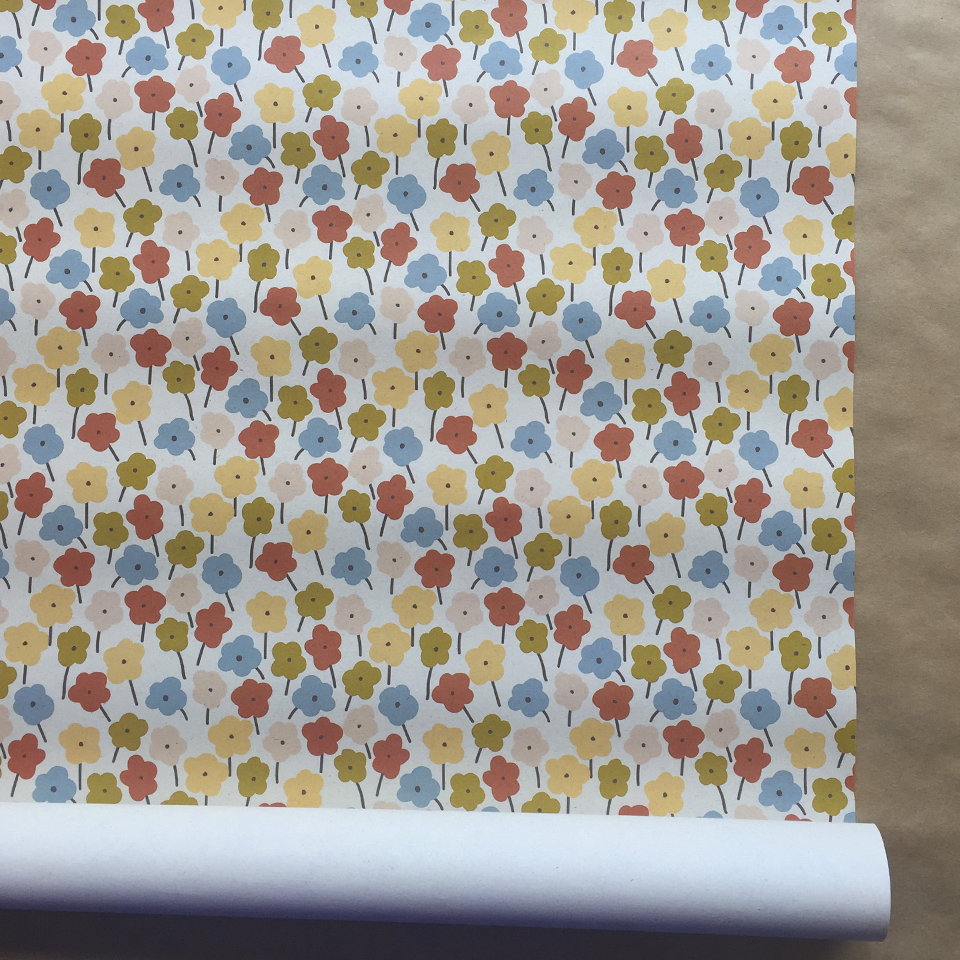 Pakpapier - Vintage bloemen