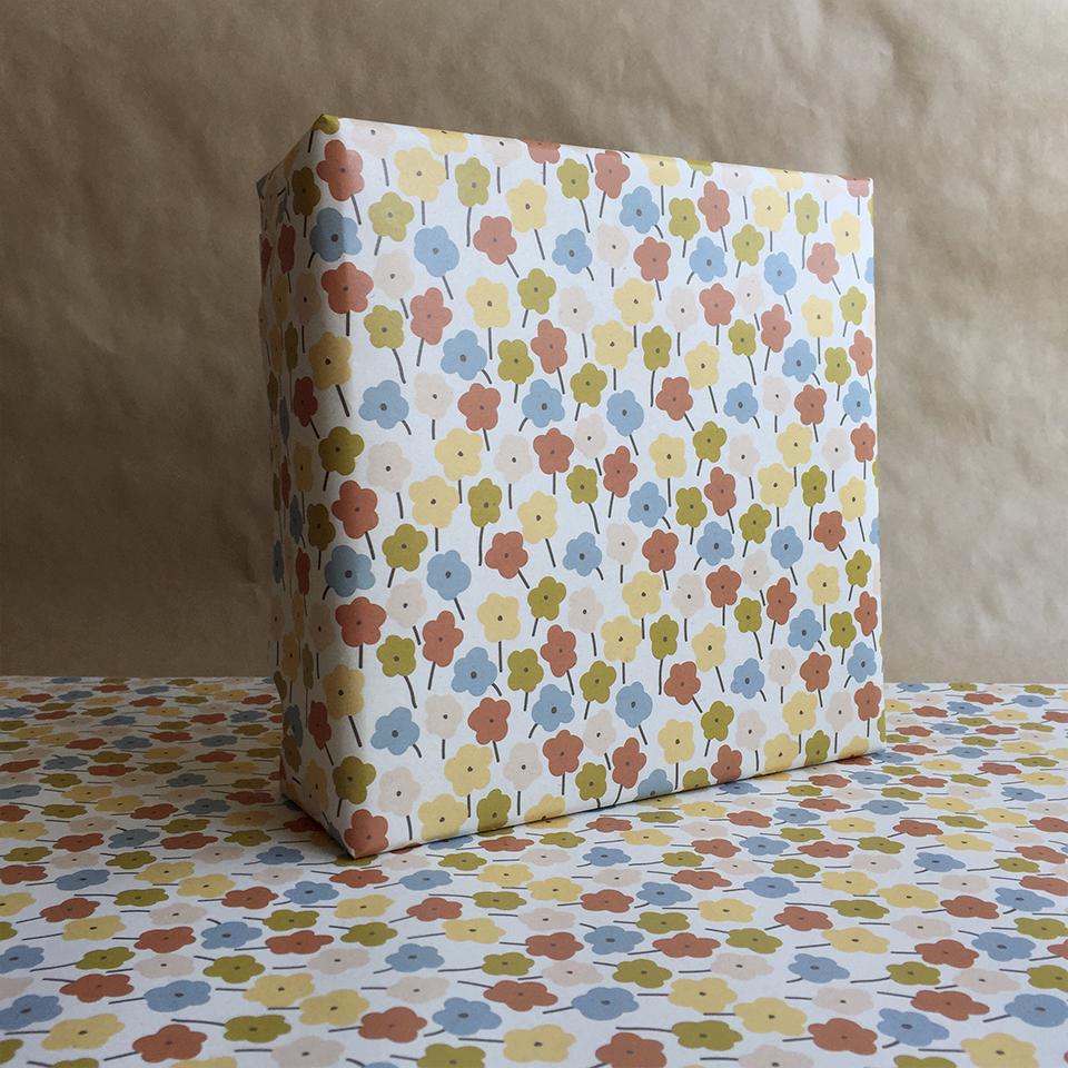 Pakpapier - Vintage bloemen