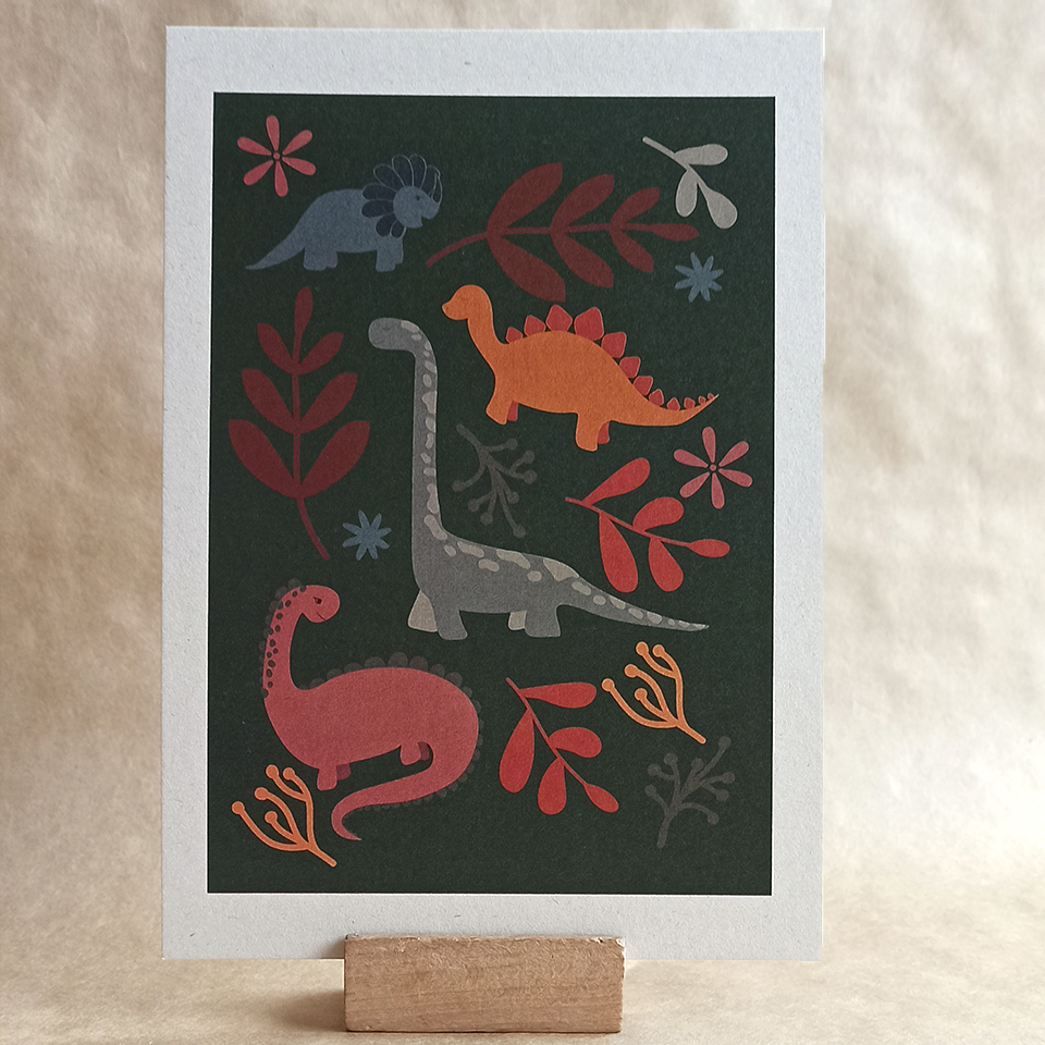 Art print A5 - Dinosaurus