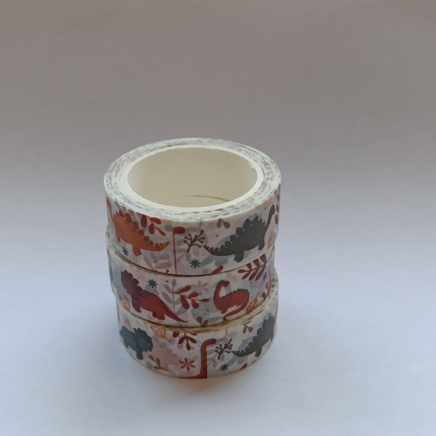 Washi tape - Dinosaurus wit