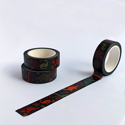 Washi tape - Dinosaurus petrol