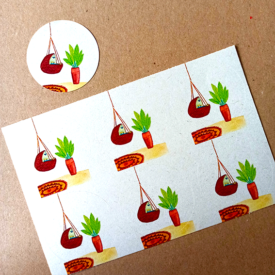 Stickervel - Wieg