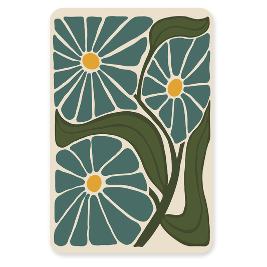 Postkaart - Nouveau blauw
