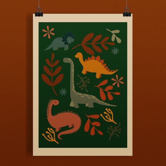 Art print A3 - Dinosaurus